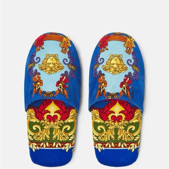 VERSACE Medusa Renaissance Slippers Size L - Picture 1 of 9